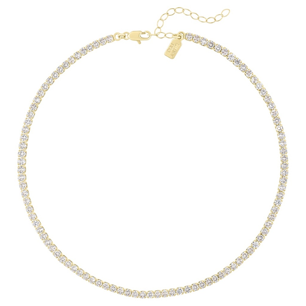 Elegant Gold Tennis Necklace